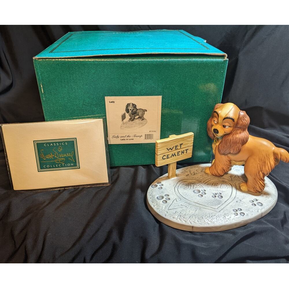 DISNEY WDCC Lady In Love Lady and the Tramp Porcelain Figurine 1995 Retired Box